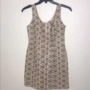 Cynthia rowley floral tan and black dress